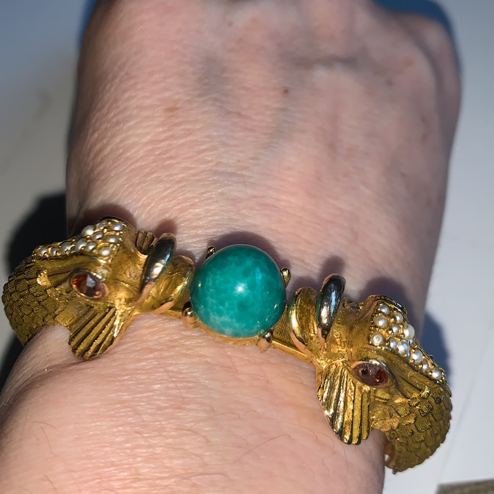 Vintage Double Headed Koi Fish Rhinestone